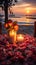 Savor love in a seaside paradise candles, flowers, sunset?›ƒ?ªƒ?romantic dinner perfection